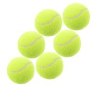 6 Pezzi Palline da Tennis ad Alta Elasticità, Allenamento | Rimbalzo Elevato, Design Leggero, Uso Indoor e Playground, Gomma e Fibra Chimica, Verde Chiaro