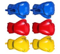 6 Pezzi Palloncini Boxe a Forma di Guantone, Film Alluminio | Colori Vivaci e Forti, Riutilizzabili Dopo lo Sgonfiaggio, per Feste Sportive e Sfondi Bouquet