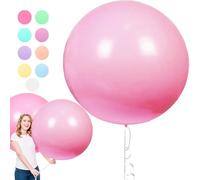 6 Pezzi Palloncini Giganti 36 Pollici, 90 cm Grande Lattice Palloncino, Rosa Palloncini a elio per Compleanni, Matrimoni, Battesimi, Lauree, Natale, Carnevale, Celebrazioni