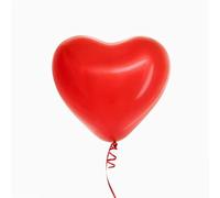 6 pezzi - Palloncini in lattice a forma di cuore, colore rosso, 28 cm, decorazione palloncini per San Valentino, palloncini in lattice cuore rosso. Lattice 100% biodegradabile.
