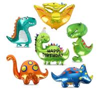 6 Pezzi Palloncino Dinosauro, Palloncino Gigante Dino, XXL Palloncini Carini Di Triceratopo per Bambini Ragazzi Giungla Giurassica Festa Anniversario Compleanno