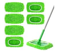 6 Pezzi Panni in Microfibra per Swiffer Lavapavimenti Panni Riutilizzabili Lavabili Asciutto e Bagnato Compatibili con Swiffer Sweeper Ricambio Testa Mop Pulizia Pavimenti