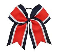 6 pezzi papillon for capelli cheerleader fiocchi fascia elastica for patchwork a strisce accessori for Per Cheerleaders(Color 3)