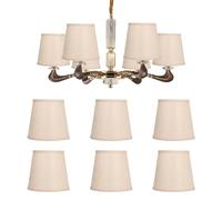 6 Pezzi Paralumi Lampadario, Moderno Nero E14 Clip On Paralume in Tessuto per Lampadina Stile Europeo Coprilampada Piccolo Lampadario per la Decorazione Domestica (#12)