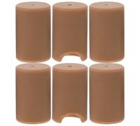 6 Pezzi Paraspigolo in Silicone Marrone per Maniglie e Cassetti | Forma Rotonda e Design Diritto, Protezione per Mobili, Adatto a Casa e Area Giochi