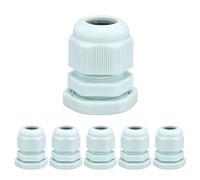 6 pezzi passacavo M20, passacavo impermeabile, ingresso cavi grigio, passacavi regolabili per esterni da giardino, scatola di derivazione