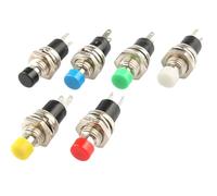 6 pezzi PBS-110/NO PBS-111/NC Interruttore a 2 pulsanti 7MM(Blue,PBS-110 NO)