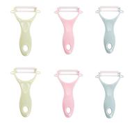 6 Pezzi Pelapatate a Forma di Y, Pelapatate per Frutta, Pela Verdure, 3 Colori, Antiruggine, con Lama in Ceramica, per la Frutta e per la Casa Utensili da Cucina