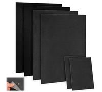 6 Pezzi Pelle Adesiva per Riparazioni 10x20/20x30cm Nero, Kit di Riparazione in Ecopelle Autoadesiva, Similpelle Adesiva per Divani, Sedili Auto, Giacche, Borse e Scarpe