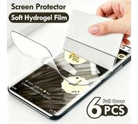 6 pezzi Pellicola protettiva per schermo in idrogel ad alta definizione per Pixel 10 10a 9a 9 Pro XL 8 8 Pro 7 7a 7 Pro 6 6 Pro 6a 5 5a 5G, copertura completa, supporto sblocco con impronta digitale,
