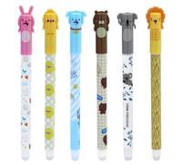 6 pezzi Penna a Sfera Cancellabile, 0.5mm Penna gel Cancellabile，Penne Cancellabili nero, per bambini, studenti, regalo scolastico