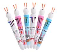6 Pezzi Penna a Sfera Kawaii per Studenti, Plastica | Uso Scolastico e Disegno, Design Unico e Grazioso, Accessorio, Pratico Ogni Giorno