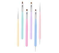6 Pezzi Penna per Nail Art a Doppia Punta, Set in Legno | Salone e Casa, Facile da Pulire e Riutilizzabile, Esperienza Confortevole per Amici e Coppie
