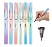 6 Pezzi Penna Senza Inchiostro Matita, Scrittura Liscia, Matite Eterna, Penna Riutilizzabile Matita Infinita con Gomma, Matita Infinity per Studenti per Scrivere e Schizzo (Colore Sfumato)