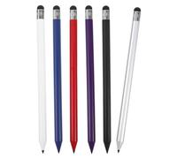 6 Pezzi Penna Touch Screen a Forma di Matita in Plastico | Doppio Uso, Riduce Impronte, Portatile, per Scrivere e Prendere Appunti