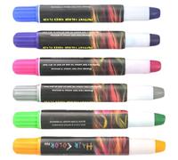 6 Pezzi Pennarello per Colore Chioma Temporaneo 6 Colori | Effetto Glitter, Adatto a Tutte le Tinte, per Extension, Frangia, Cosplay e Scuola