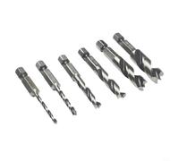 6 pezzi per punte da trapano per legno con gambo esagonale da 1/4 di pollice per cambio rapido dimensioni 3/32 1/8 3/16 1/4 5/16 3/8 adatto per l'uso con mandrini a cambio rapido