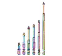 6 pezzi per set punte cacciavite Phillips PH2 antiscivolo 1/4" 1"-6" magnetico