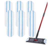 6 Pezzi per Vileda H2PrO Flat Mop Microfibra Ricambio Kit, Lavabile in Lavatrice, Riutilizzabile, Facile da Installare, le Macchie si Rimuovono Facilmente, Adatto a Tutti i Pavimenti Duri