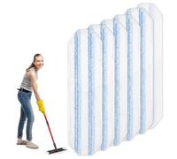6 Pezzi per Vileda H2PrO Flat Mop Mocio Ricambio Kit, Microfibra per Vileda H2PrO Panno Pavimenti Ricarica, per Tutti i Pavimenti Il Lavaggio Sporco Pulizia
