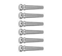 6 Pezzi Perni per Chitarra Acustica per Ponte per Chitarra Acustica, Perni per Chiodi, Corde in Rame Argento, Perni per Chiodi, Coni Fissi, Sostituzione delle Parti (SILVER)