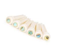 6 Pezzi Perni Per Ponte Per Chitarra Acustica, Chiodi Per Corde Fisse In Osso Di Mucca/ebano/legno Accessorio per Chitarra Strumento (Color : 08)