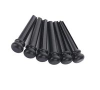 6 Pezzi Perni Per Ponte Per Chitarra Perni In Metallo Ottone 6 Perni Per Corde Per Chitarra Acustica parti di chitarra(Black)