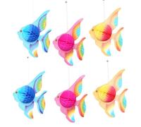 6 Pezzi Pesci Tropicali Decorazioni, Nido D'Ape Pesci Tropicali Pesci Tropicali Carta Velina, Pesci Carta Decorativa Pesce Decorazioni Partito A Nido D' Fermata Carta