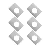 6 Pezzi Piastra Autoadesiva in Acciaio Inox, Argento | Copertura per Fori Troppo Grandi, Adatta a Pomoli e Leve, con Nastro Adesivo, per Manutenzione di Ingressi