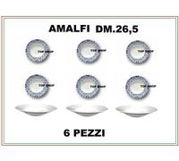 6-PEZZI PIATTO PASTA BOWL DM.26,5 PIATTI AMALFI PORCELLANA DECORATO CASA 4 2023