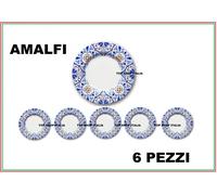 6-PEZZI PIATTO PIANO DM 28 AMALFI PORCELLANA DECORATO CASA HORECA 4 2023