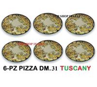 6-PEZZI PIATTO PIATTI PIZZA TUSCANY PORCELLANA DM.31 DECORATO PIZZERIA 4 2023