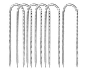6 pezzi Picchetti Ancoraggio a Terra da 12 Pollici, Picchetti per Tende a U, Set di Ancoraggi per Trampolino, Picchetti per Tenda Antivento, Picchetti Giardino da Campeggio