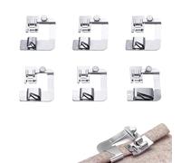 6 Pezzi Piedino Orlatore Universale, 3/8J 4/8 5/8 6/8 7/8 8/8mm Piedino per Macchina da Cucire3/4/6 mm Piedino per Orlo Arrotolato Piedini con Orlo Arrotolato Nähmaschinen Elina Janome Brother W6
