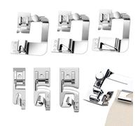 6 Pezzi Piedino Orlatore Universale,Piedino per Orlo Arrotolato,Piedini per Macchine da Cucire a Bordo Stretto,Piedini per Orlo Arrotolato e Bordo Stretto,per macchine da cucire domestiche