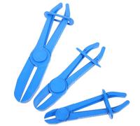 6 Pezzi Pinza Fermacondotto in Plastica Blu, Uso Manutenzione | Condotti Freno e Riscaldamento, Struttura Rinforzata, Mani Libere, Adatta a Meccanici e Fai da Te