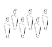 6 Pezzi Pinza per Buffet in Acciaio Inox, Molla | Forma Speciale per Chiocciola, Impugnatura Comoda, Finitura Argento, Design Semplice e Pratico