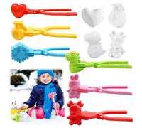 6 Pezzi Pinze da Neve per Bambini, Creatore di Palle di Neve, Clip di Palla di Neve, Strumento per Palline di Sabbia Clip,Giocattolo per Creare Palle di Neve,per ai Bambini Che Giocano all'Aperto (F)