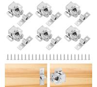 6 Pezzi Pinze Mobili a Doppio Rullo con Sfera e Viti, Argento Acciaio Gemellato Rullo Chiusura a Scatto Serratura,Chiusure a Doppio Rullo,Fermo a Sfera in Metallo Molla