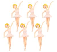 6 pezzi plastica adorabile balletto ragazza cake topper micro paesaggio