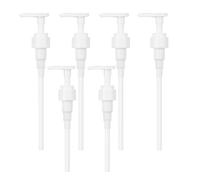 6 Pezzi Pompa Dispenser, Dosatore Shampoo, Sapone Liquido con Pompa Riutilizzabile da 20 cm, Dosatore Universale Regolabile per Cucina e Bagno, Condimenti, Shampoo, Balsamo, Detergenti, Bianco