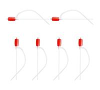 6 Pezzi Pompa Sifone Manuale per Benzina, Travaso Liquidi Rosso