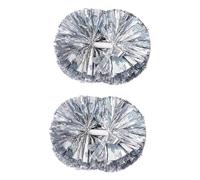 6 pezzi Pompon da cheerleader squadra di for la danza Per Ballare(Silvery)