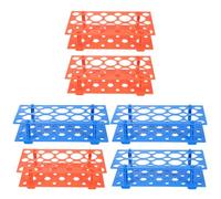 6 Pezzi Porta Contenitori da Laboratorio 28 Fori 10ml 15ml 50ml | Design Compatto e Rinforzato, Sezioni Separate Antiscivolo, Stabile per Uso Clinico e Didattico