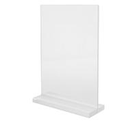 6 Pezzi Porta Menù da Tavolo Acrilico Bifacciale 17,8x12,8 CM | Trasparenza Elevata, Facile da Pulire, Antiurto, per Ristoranti e Biblioteche, Esposizione su Due Lati