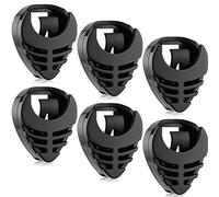6 Pezzi Porta Plettro Supporto per Plettro Chitarra Nero Plastico Facile da Incollare a Chitarra con Retro Adesivo e Accessori per Chitarre a Molla Conveniente Plettro Posizionamento per Basso Ukulele