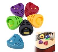 6 Pezzi Porta Plettro Supporto per Plettro Chitarra Plastico Facile da Incollare a Chitarra con Retro Adesivo e Accessori per Chitarre a Molla Conveniente Plettro Posizionamento plettri chitarra