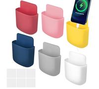 6 Pezzi Porta Telecomandi da Parete, Scatola Portaoggetti Porta Telefono, Supporto per Telecomando,Scatole Portaoggetti,Supporto per Rack di Ricarica per Telefono,per Telecomando,Telefono(Multicolore)