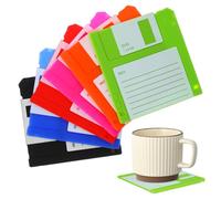 6 Pezzi Portabicchieri Termoisolato Cuscino Tazza Retrò Sottobicchieri Per Scrivania Tappetino Per Tazza in Silicone Sottobicchiere in Silicone Scrivere Floppy Disk