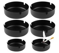 6 Pezzi Portacenere in Acciaio Inox, 10 cm/8 cm Moderno Posacenere da Tavolo, Portatile Antivento Posaceneri da Esterno Bar, Adatto per Uso Interno Ed Esterno, Adatto per Casa, Ufficio, Bar, Feste